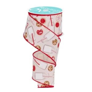 2.5" Milk and Cookies Ribbon - 10
  yards