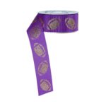 1.5 Purple Gold Football Ribbon RJ4078CN
