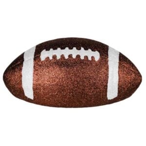 Half Glitter White Brown Football