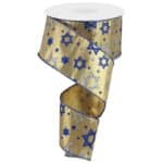 Gold Star of David Ribbon RGB137408