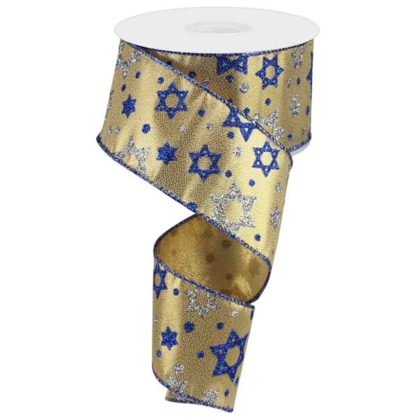 Gold Star of David Ribbon RGB137408