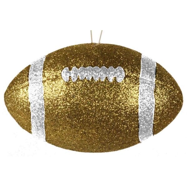 Gold White Football Ornament MS1200AW