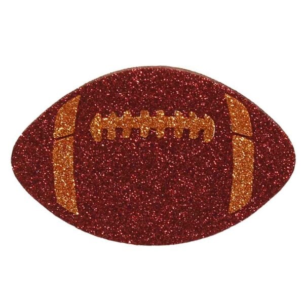Maroon Orange Flat Football Ornament MD0271K8