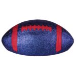 Half Glitter Red & Navy Football