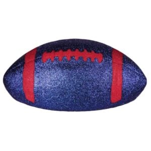 Half Glitter Red Navy Football