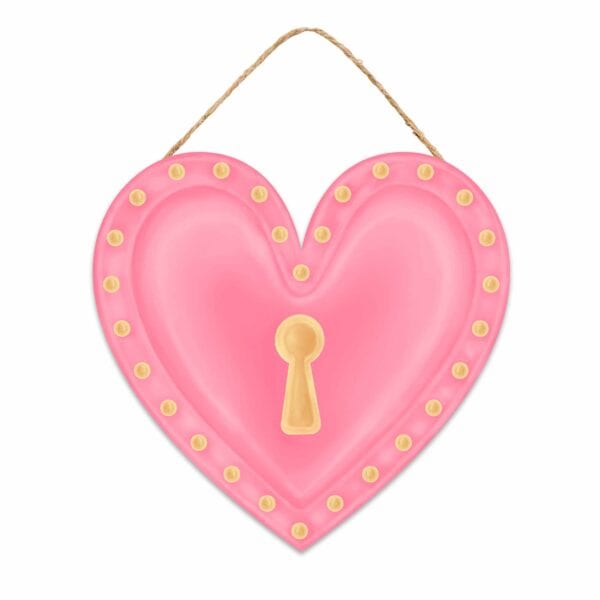 Pink Love Lock Sign