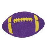 Purple Yellow Football Sign MD0272E4