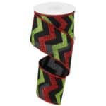 Red Green Chevron Ribbon RGC123602