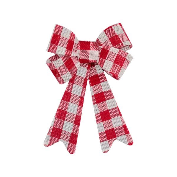 Red White Check Bow RB442287