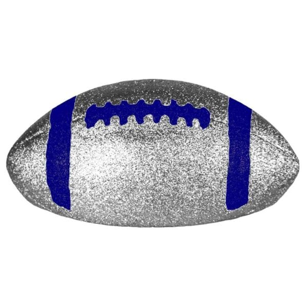 Half Blue & Silver Football