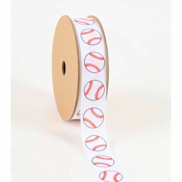 1" Grosgrain Baseball Ribbon - 25
  yards