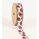 7/8" Football Grosgrain Ribbon