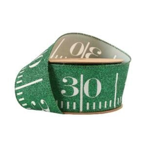 2.5" Glitter Green Football Ribbon -
10 yards