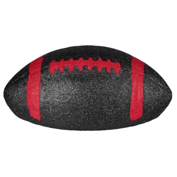 Half Red Black Football - 11 inches