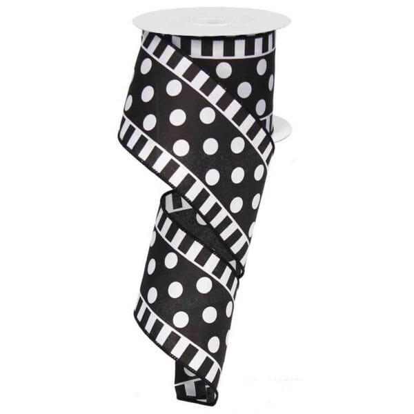 Black & White Polka Dot Ribbon