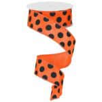 Orange & Black Polka Dot Ribbon