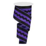 2.5" Purple Black Ric Rac Ribbon -
10 yards