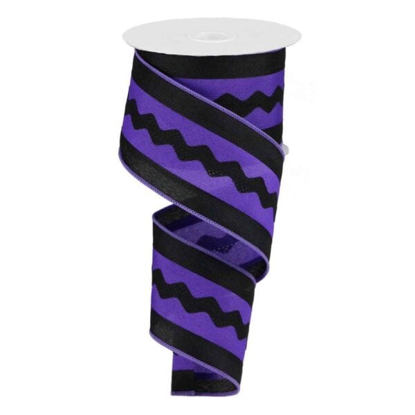 Purple Black Ric Rac Ribbon