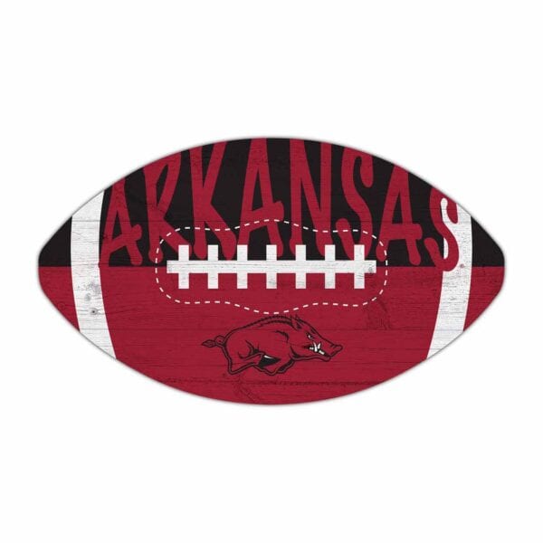Arkansas Razorback Color Football Sign