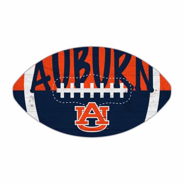 Auburn Tigers Color Football Sign