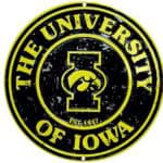 Iowa Hawkeyes Sign - Round Metal