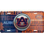 Auburn Tigers License Plate - Bullseye