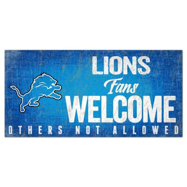 Detroit Lions Sign - Fans Welcome