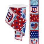 2.5" Crazy 4th of July Ribbon - 10 yards