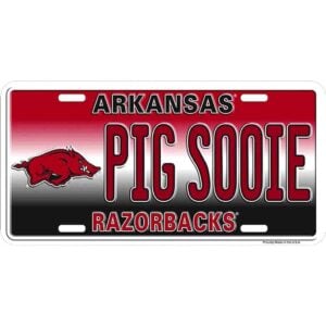 Arkansas Razorback Sooie License Plate
