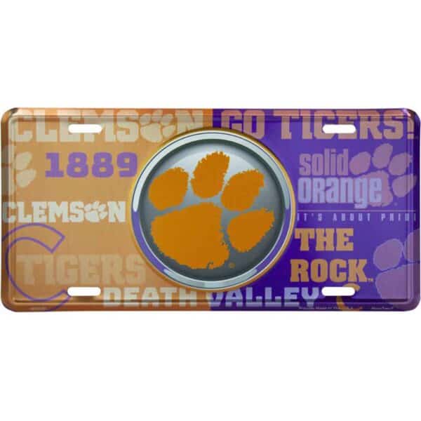 Clemson Bullseye License Plate