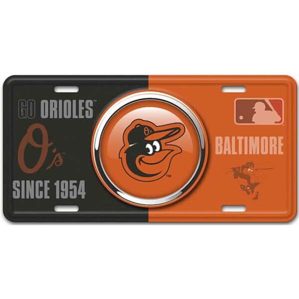 Baltimore Orioles Bullseye License Plate