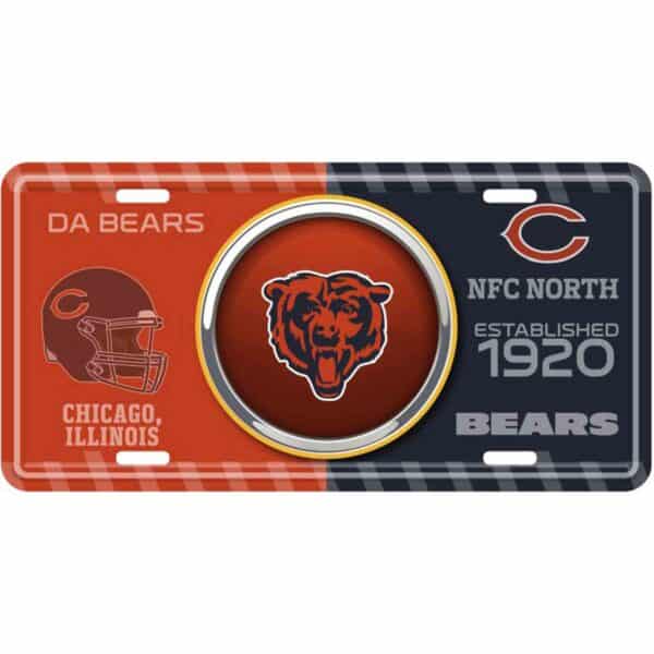 Chicago Bears Bullseye License Plate