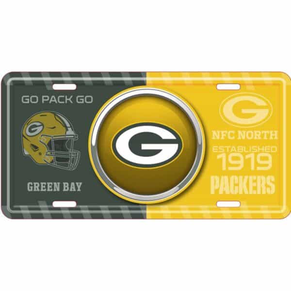 Green Bay Packers Bullseye License Plate