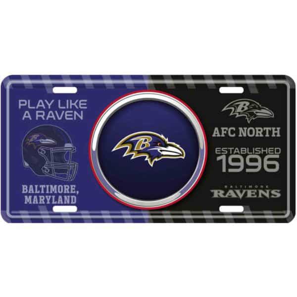 Baltimore Ravens Bullseye License Plate