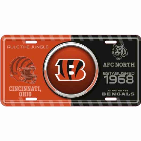 Cincinnati Bengals Bullseye License Plate