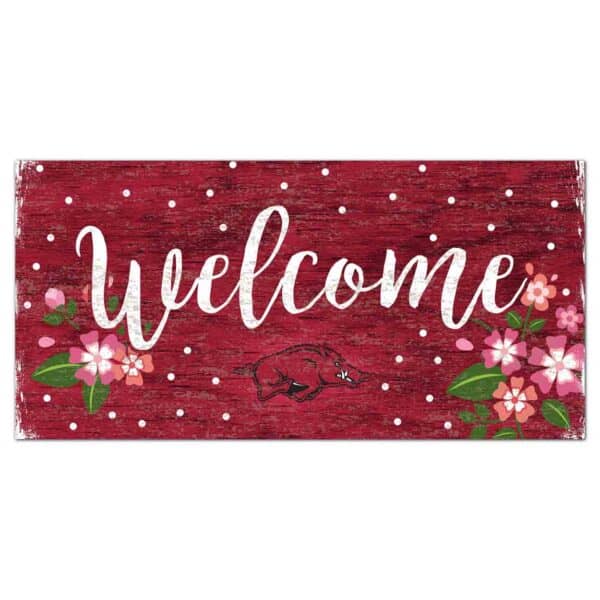 Arkansas Razorback Flowers Sign
