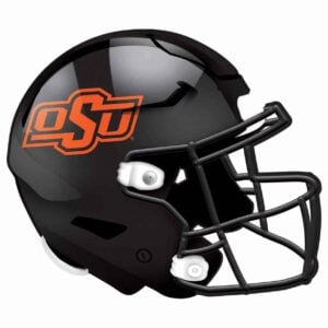 Oklahoma State Football Helmet Sign