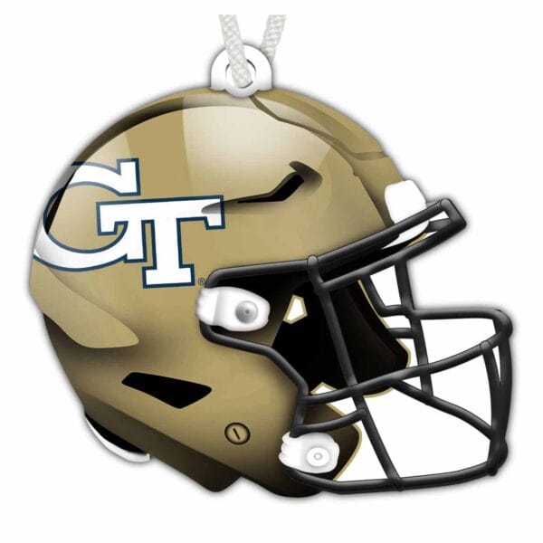 Georgia Tech Flat Helmet Ornament