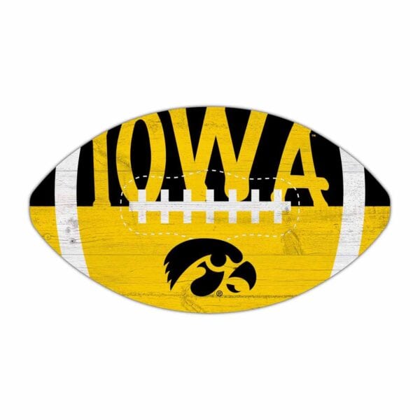 Iowa Hawkeyes Color Football Sign