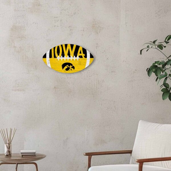 Iowa Hawkeyes Color Football Sign