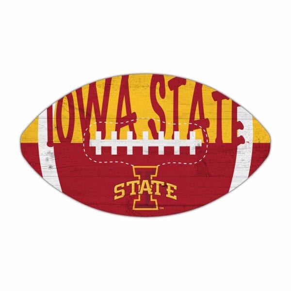 Iowa State Color Football Sign