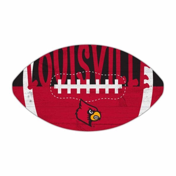 Louisville Cardinals Color Football Sign