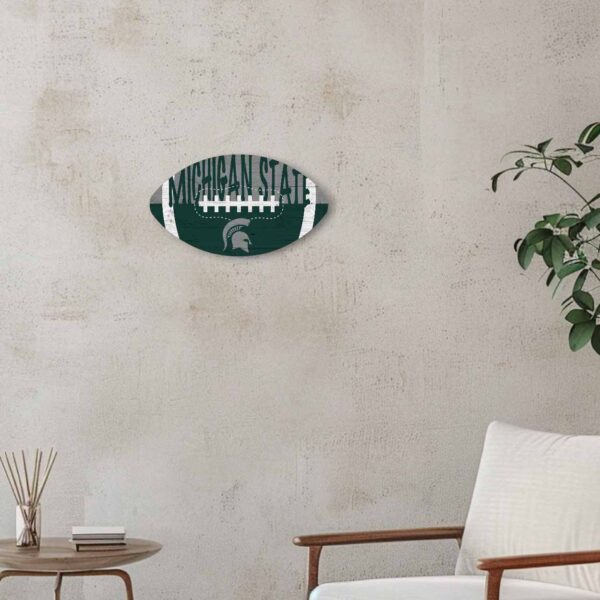 Michigan State Color Football Sign