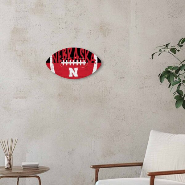 Nebraska Cornhuskers Color Football Sign