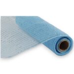 10" Turquoise Metallic Deco Mesh
