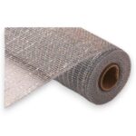 10" Platinum Metallic Deco Mesh
