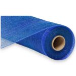 10" Blue Metallic Deco Mesh