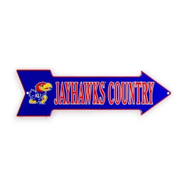 Kansas Jayhawks Arrow Sign