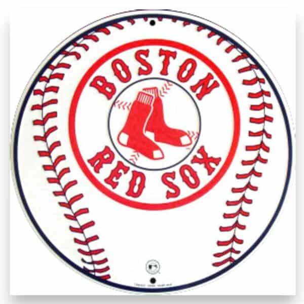 Boston Red Sox Round Metal Sign