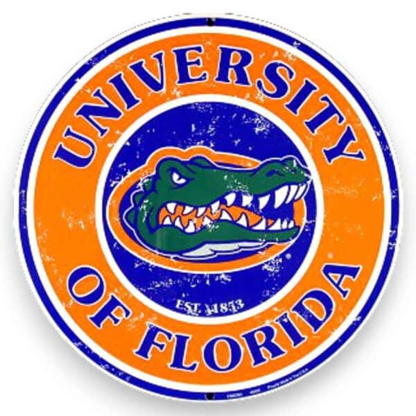 Florida Gators Round Metal Sign